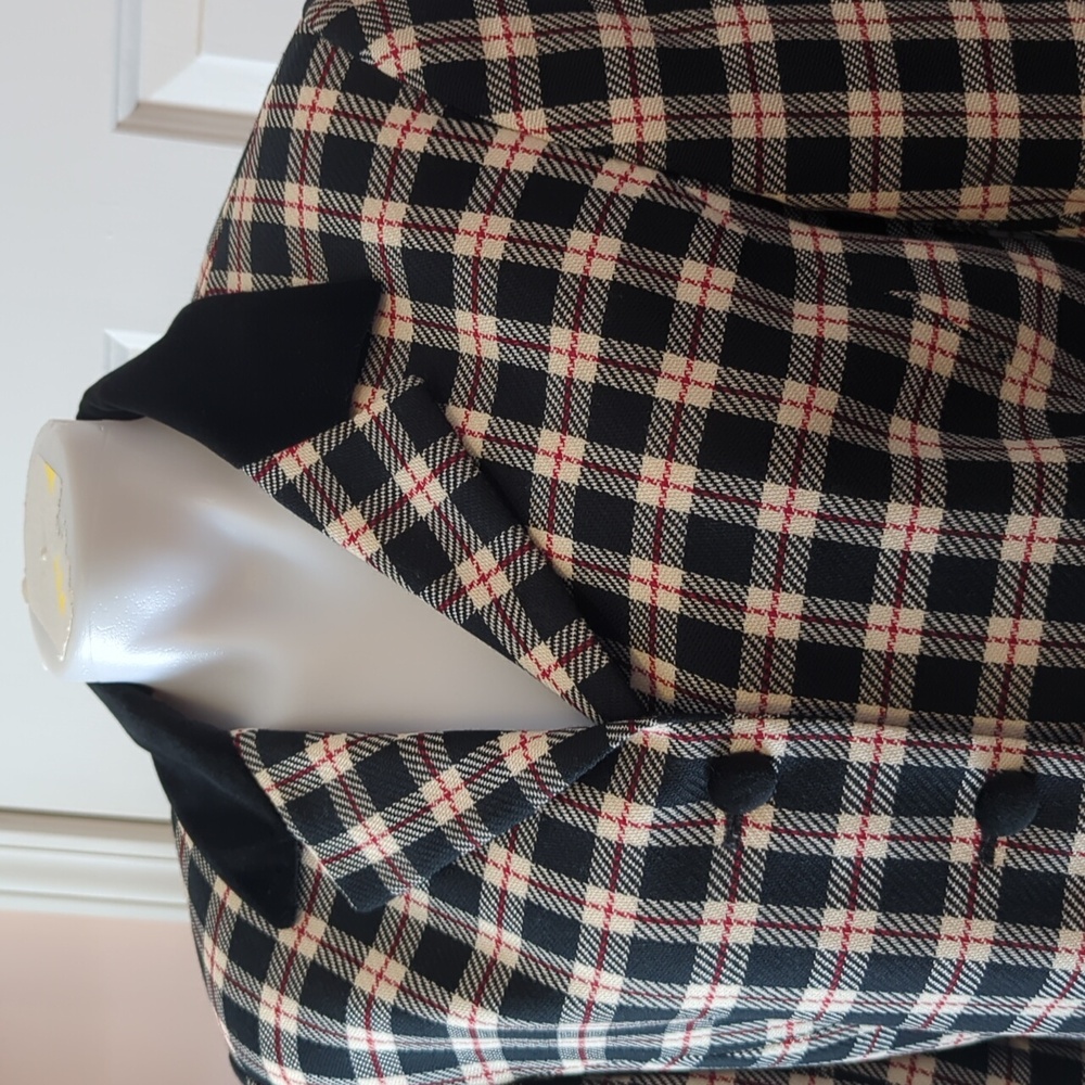 Liz Claiborne Vintage Plaid Collared Button Up Size 8 - Picture 2 of 9